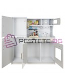 Дървена кухня за деца бяла с LED осветление звук и аксесоари